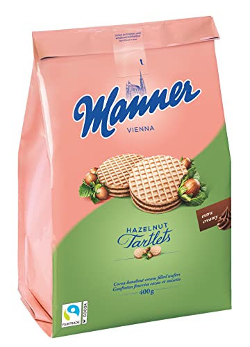 Manner Törtchen | knusprige Kekse mit Haselnusscreme | 1er Pack (400 g) von Manner WIEN