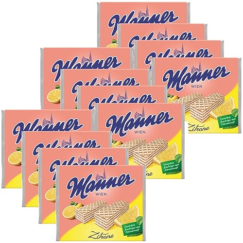 Manner knusprige Zitronenwaffeln aus fünf Lagen 75g 12er Pack von Manner WIEN