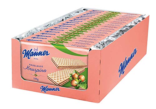 18 x Manner Knuspino Haselnuss, 110 g von manner