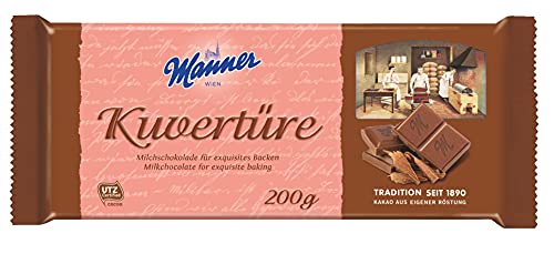 Manner - Kuvertüre Milchschokolade - 1 st von manner