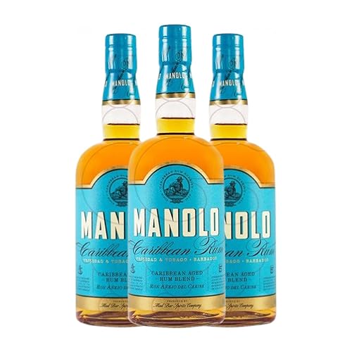 Rum Manolo Rum Caribbean 5 Jahre 70 cl (Schachtel mit 3 Flaschen von 70 cl) von Manolo Rum