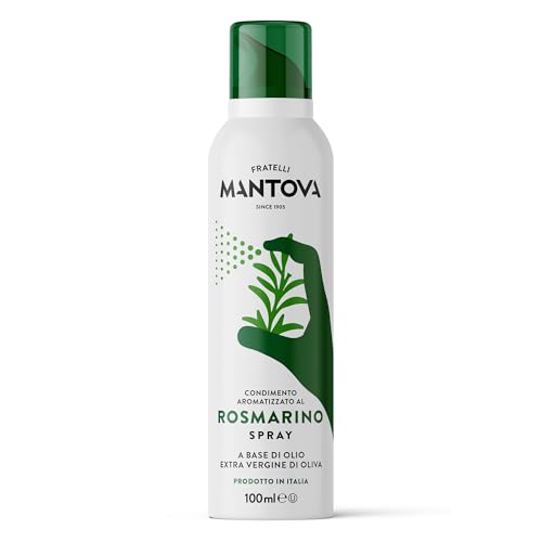 Rosmarin Spray in nativem Olivenöl extra 100 ml - Italienisches Öl Spray - Spray Light - 100% natürlich, 100% leicht, 100% einfach - Mit dem Spray sparen Sie bis zu 90% des Produkts von Mantova