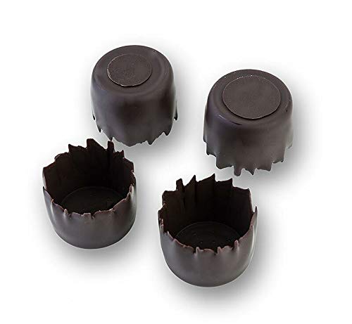 Schokoladen- Form "Geriffelt" Zartbitter, Ø 25m, H20mm, Michel Cluizel, 864g, 288 St von Manufacture Cluizel