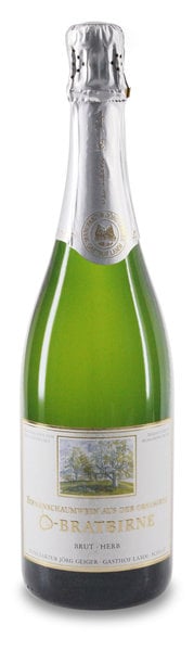 Champagner Bratbirne Brut Herb Birnenschaumwein von Manufaktur Jörg Geiger GmbH