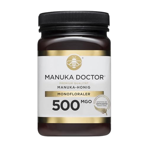 MANUKA DOCTOR - MGO 500 Manuka Honig Monofloral (500 g) 100% Reiner Neuseeländischer Honig. Zertifiziert. Garantiert. ROH. Non-GMO MANUKA DOCTOR - MGO 500 Manuka Honig Monofloral (500 g) 100% Reiner Neuseeländischer Honig. Zertifiziert. Garantiert. ROH. Non-GMO von Manuka Doctor