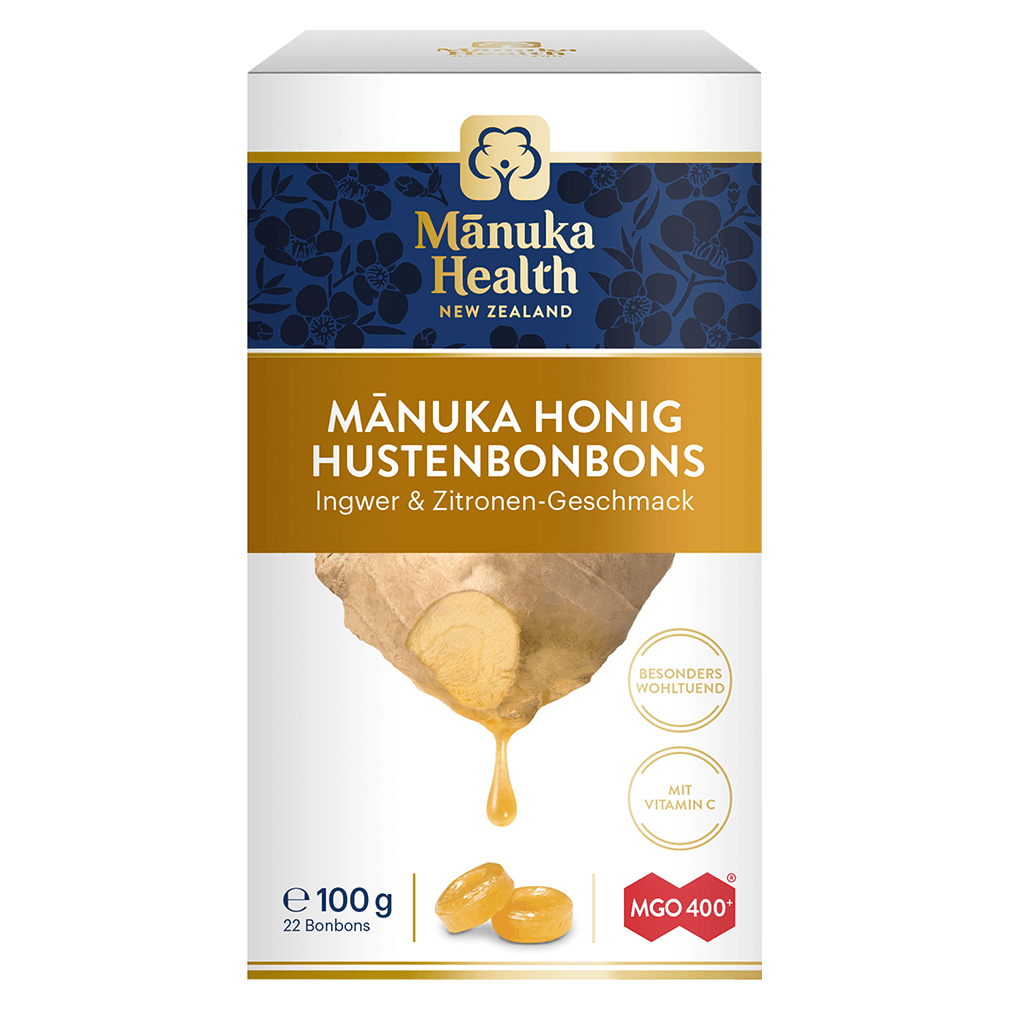 Hustenbonbons Ingwer & Zitrone Hustenbonbons Ingwer & Zitrone von Manuka Health