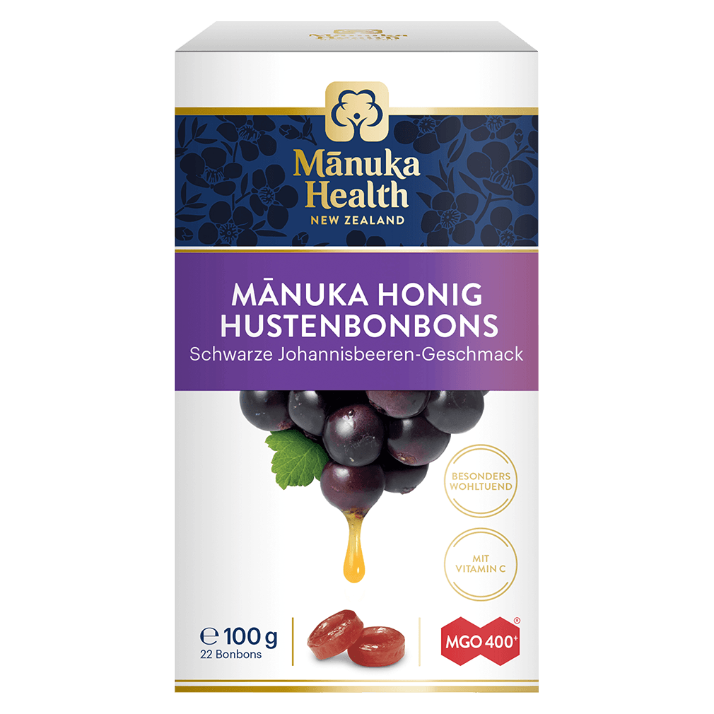 Hustenbonbons Schwarze Johannisbeere Hustenbonbons Schwarze Johannisbeere von Manuka Health