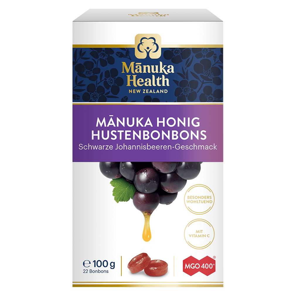 Hustenbonbons Schwarze Johannisbeere von Manuka Health