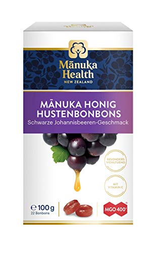 Manuka Health - Manuka Honig MGO 400 + Schwarze Johannisbeere Lutschbonbons 100 g - 100% Pur aus Neuseeland mit zertifiziertem Methylglyoxal Gehalt und Vitamin C Bonbons Manuka Health - Manuka Honig MGO 400 + Schwarze Johannisbeere Lutschbonbons 100 g - 100% Pur aus Neuseeland mit zertifiziertem Methylglyoxal Gehalt und Vitamin C Bonbons von Manuka Health