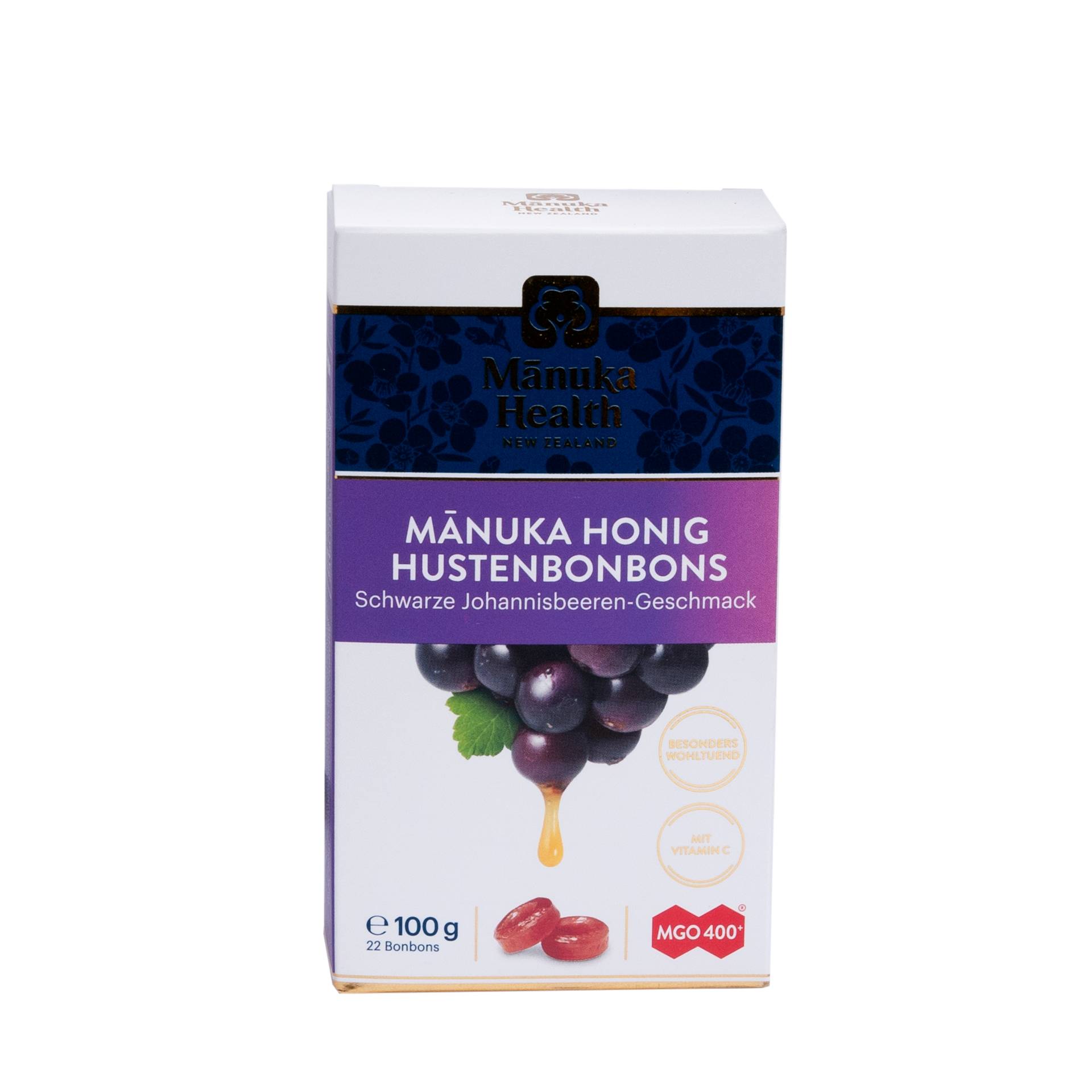 Manuka-Honig Lutschbonbons, Schwarze Johannisbeere, 100 g von Manuka Health