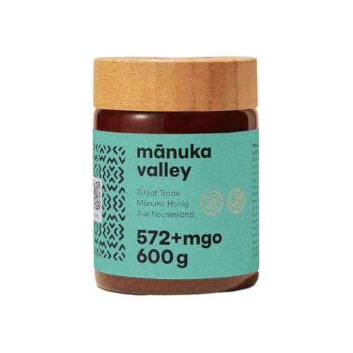 MANUKA VALLEY | 572+mgo Manuka Honig | 100% natürlicher neuseeländischer Manuka-Honig | Vollmundiger, karamelliger Manukahonig mit erdigem, feinem Nachgeschmack | Inhalt: 600g MANUKA VALLEY | 572+mgo Manuka Honig | 100% natürlicher neuseeländischer Manuka-Honig | Vollmundiger, karamelliger Manukahonig mit erdigem, feinem Nachgeschmack | Inhalt: 600g von Mānuka Valley