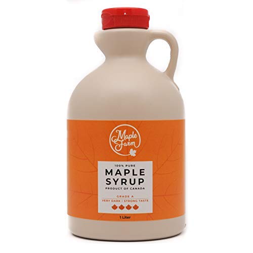 Kanadischer Ahornsirup Grad A (Very dark, Strong taste) - 1 Liter (1,32 Kg) – Original Maple Syrup von MapleFarm