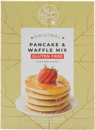 MapleFarm - Glutenfreier Pancake-Mix - Verpackung mit 500g - GLUTEN FREE WAFFLE MIX von MapleFarm