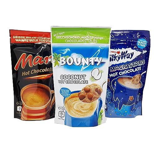 Hot Chocolate 3 x 140g Bounty | Milky Way | Mars Getränkepulver Vorteilspackung Set 420 g von Mar