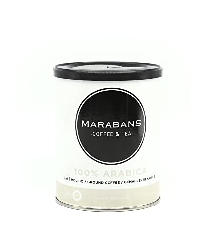 Marabans 100% Arabica gemahlener Kaffee. Jar von 250 Gramm. 100% brasilianischer Kaffee. Mittlere Röstung. Marabans 100% Arabica gemahlener Kaffee. Jar von 250 Gramm. 100% brasilianischer Kaffee. Mittlere Röstung. von Marabans Coffee & Tea