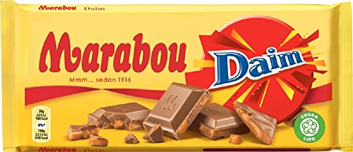 Marabou Daim Mjölkchoklad - Original Schwedisch Milchschokolade - Schokoladenriegel 200g von Marabou