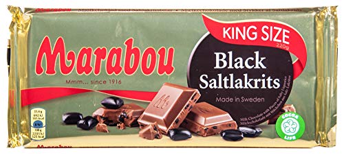 10 x MARABOU BLACK SALTLAKRITS SALZLAKRITZ SCHOKOLADE 220g von Marabou