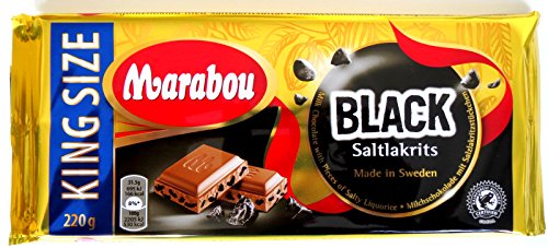 20 x MARABOU BLACK SALTLAKRITS SALZLAKRITZ SCHOKOLADE 220g Incl. Goodie von Flensburger Handel von Marabou
