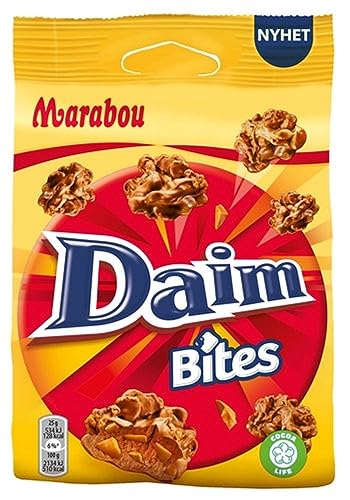 Marabou Daim Bites - Original Schwedisch Milchschokolade Süßigkeiten 145g von Marabou