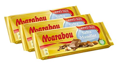 Marabou Milchschokolade Salta Mandlar-salzige Mandeln,3x220g (!!! Neue Sorte !!!) von Mondelez International
