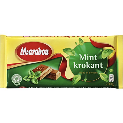 Marabou Mintkrokant - Milchschokolade mit Minze Crisp 200g von Marabou