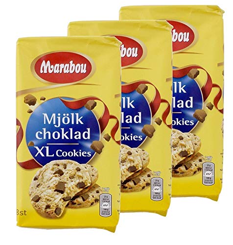 Marabou - Mjölkchoklad XL Cookies - 8 Cookies, 3 er Pack, ( 3 x 184g ) von Marabou