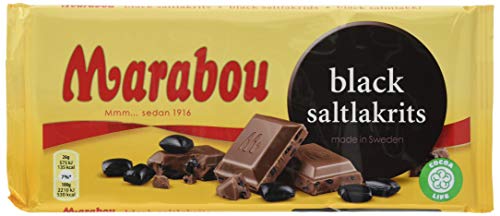 Marabou Saltlaktrits BLACK 180 G - Lakritz-Schokolade von Marabou