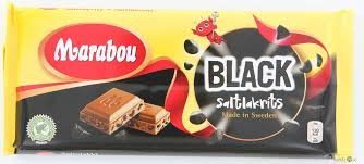 Marabou Saltlaktrits BLACK 4 x 180 G - Lakritz-Schokolade (4er Pack) von Marabou