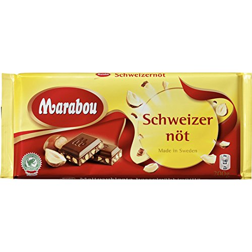 Marabou Schweitzernot - Milchschokolade Mit Haselnüssen 200G von Marabou