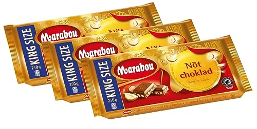 Marabou Tafel Vollmilch-Nuss 250g, 3er Pack ( 3x250g ) von Marabou