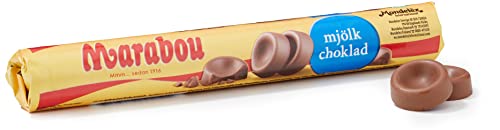 Marabou mjölk choklad Schokoladenrolle 28 x 74 g – zartschmelzende Milchschokolade aus Schweden – schwedische Süßigkeit in der handlichen Rolle – Vollmilch von Marabou