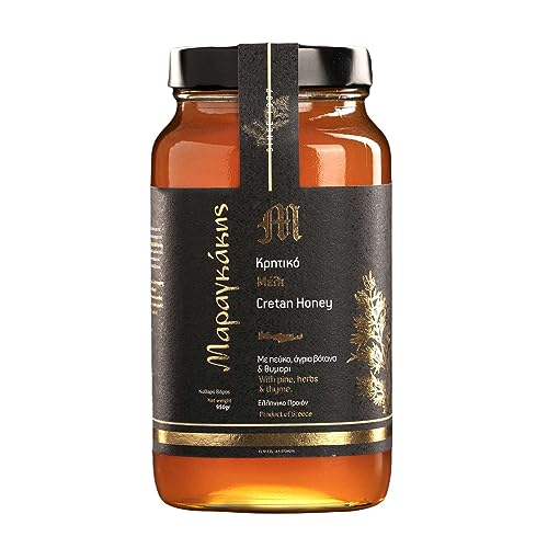 Kretischer Honig Kiefer Wildkräuter und Thymian - Hochwertiger Premium Honig aus Kreta | Traditionelle Imkerei Maragkakis | Vielfältige Größen | Natürlicher Geschmack und Nährstoffgehalt | 950g Kretischer Honig Kiefer Wildkräuter und Thymian - Hochwertiger Premium Honig aus Kreta | Traditionelle Imkerei Maragkakis | Vielfältige Größen | Natürlicher Geschmack und Nährstoffgehalt | 950g von Maragkakis Family