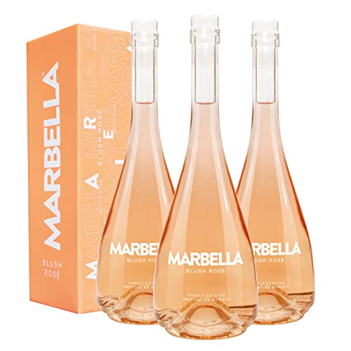 Marbella Blush Rosé - Packung mit 3 Flaschen à 75 cl - Roséwein D.O. "Sierras de Málaga" von MARBELLA
