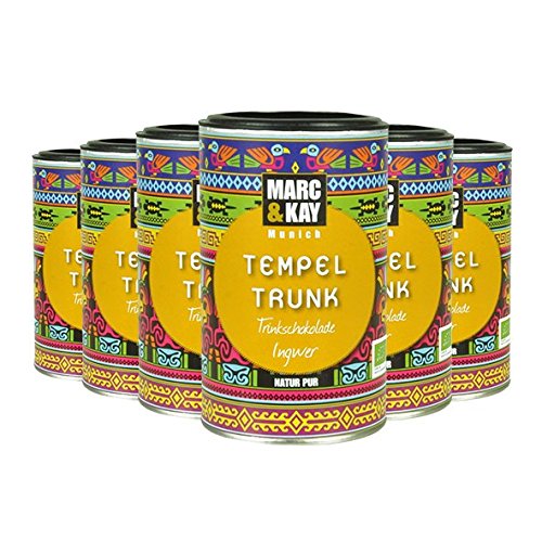 Marc & Kay Tempel Trunk Trinkschokolade Ingwer, Bio-Kakao, 250g, 6er Pack Marc & Kay Tempel Trunk Trinkschokolade Ingwer, Bio-Kakao, 250g, 6er Pack von Marc & Kay