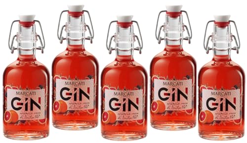 MARCATI GIN ARANCIA ROSSA DI SICILIA MIGNON MINIATURE 10 CL 5 BOTTIGLIETTE von Marcati