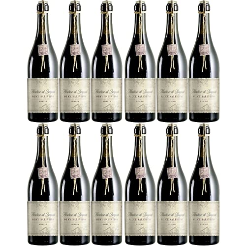 Marchese di Borgosole Salice Salentino Riserva Rotwein veganer Wein trocken DOC Italien I Versanel Paket (12 Flaschen) von Marchese di Borgosole
