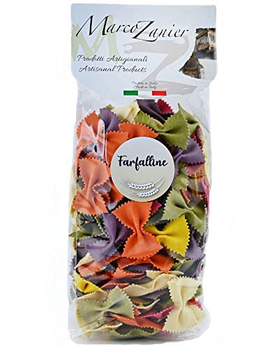 Bunte Pasta Farfalline 6 Colori, 250 g, Farbige Schmetterlings Nudeln, Marco Zanier von Marco Zanier