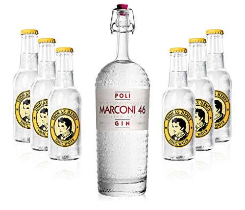 Gin Tonic Set - Marconi 46 Gin 0,7l 700ml (46% Vol) + 6x Thomas Henry Tonic Water 200ml inkl. Pfand MEHRWEG von Thomas Henry-Thomas Henry