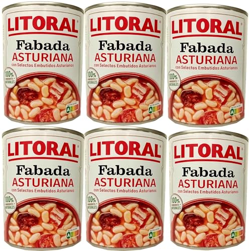 Litoral: Asturianische Bohneneintopf, Fabada Asturiana, 435 g, 6 Dosen von Mareni