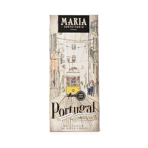 Apfel-Zimt-Kekse - Maria Confeitaria - Schachtel mit 150g - Handwerklich hergestellt - Ideal zum Begleiten von Tee oder Kaffee - Gourmet-Produkt aus Portugal von Maria Confeitaria