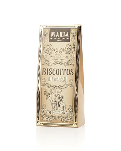 Kakaokekse - Maria Confeitaria - Schachtel mit 150g - Handwerklich hergestellt - Ideal zum Begleiten von Tee oder Kaffee - Gourmet-Produkt aus Portugal von Maria Confeitaria
