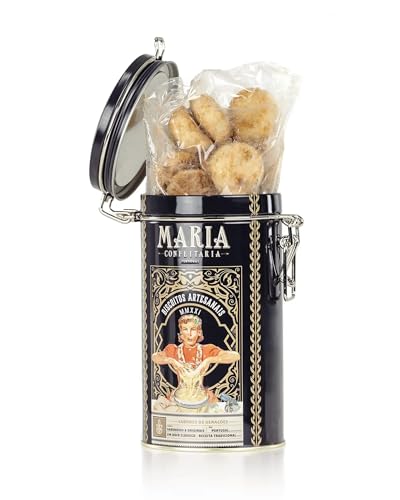 Kekse - Maria Confeitaria - Dose mit 150g - Handwerklich hergestellt - Ideal zum Begleiten von Tee oder Kaffee - Gourmet-Produkt aus Portugal von Maria Confeitaria