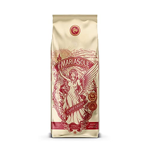 MariaSole Caffè Crema 1kg – Traditionelle Röstung in Sizilien über Holzfeuer In Handarbeit – Premium Kaffeebohnen für Vollautomat und Siebträger von MariaSole