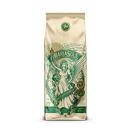 MariaSole Caffè Espresso Bio Kaffeebohnen 1kg - Traditionelle Röstung in Sizilien über Holzfeuer In Handarbeit - Premium Bio Espresso Bohnen für Vollautomat und Siebträger von MariaSole
