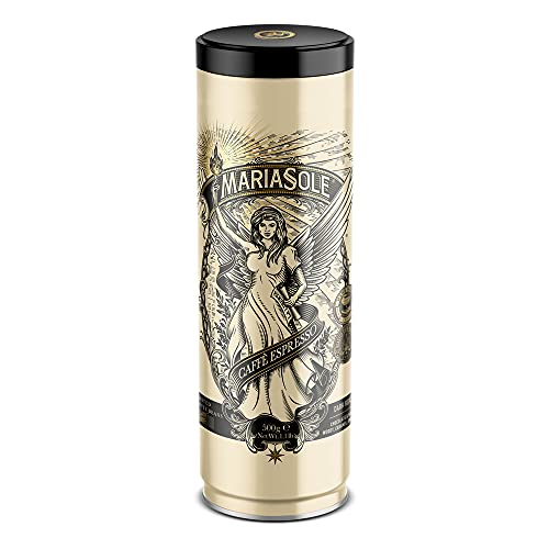 Mariasole Caffè Espresso Bohnen 500g in hochwertiger Kaffeedose - Traditionelle Röstung in Sizilien über Holzfeuer In Handarbeit - Premium Espressobohnen für Vollautomat und Siebträger Mariasole Caffè Espresso Bohnen 500g in hochwertiger Kaffeedose - Traditionelle Röstung in Sizilien über Holzfeuer In Handarbeit - Premium Espressobohnen für Vollautomat und Siebträger von MariaSole