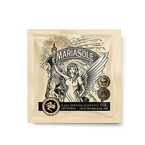 Mariasole Caffè Espresso E.S.E Pads 50 Stück je 7g - Premium Kaffeepads - Traditionelle Röstung über Holzfeuer In Handarbeit von MariaSole