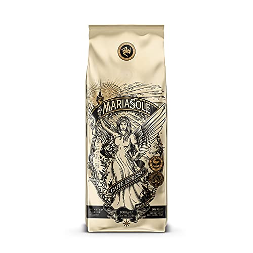 Mariasole Caffè Espresso Kaffeebohnen - Traditionelle Röstung in Sizilien über Holzfeuer In Handarbeit - Premium Espressobohnen für Vollautomat und Siebträger (250 g Beutel) von MariaSole