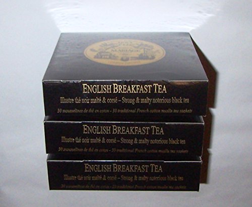 Mariage Frères Paris - ENGLISH BREAKFAST® - Packung mit 3 Kästen 30 Baumwollmusselin Tee von Mariage Frères