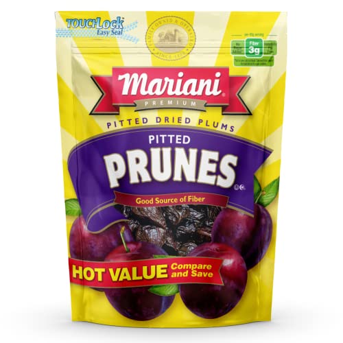 Mariani Entsteinte Pflaumen, 510 ml, wiederverschließbarer Beutel, getrocknete entkernte Pflaumen, hohe Ballaststoffe, unterstützt die Verdauungsgesundheit, ohne Zuckerzusatz Mariani Entsteinte Pflaumen, 510 ml, wiederverschließbarer Beutel, getrocknete entkernte Pflaumen, hohe Ballaststoffe, unterstützt die Verdauungsgesundheit, ohne Zuckerzusatz von Mariani