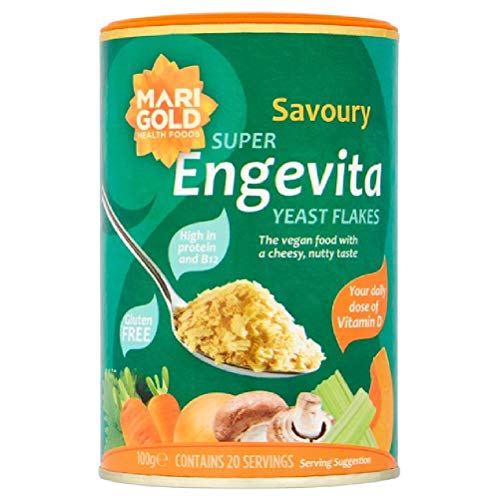 Marigold Natural Super Yeast Flakes Vit D & B12 Engevita 100g von Marigold Health Foods